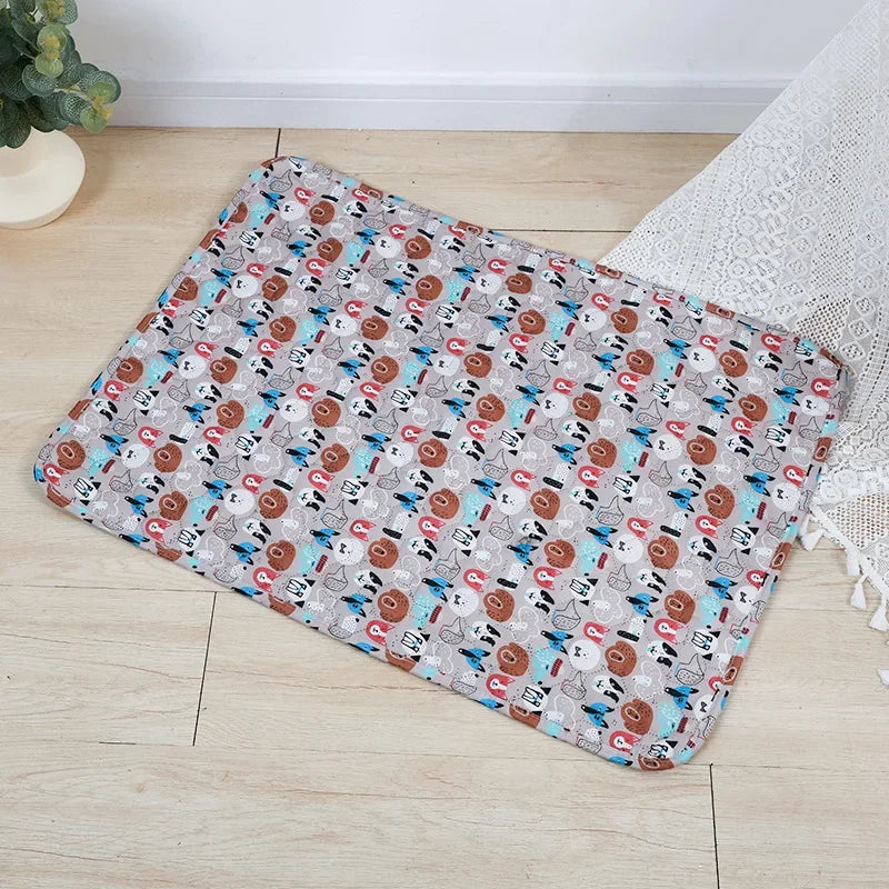 Pet Pee Pad Washable Pet Diaper Mat Reusable Mats for Dogs Dog Bed Urine Washable Dog Training Pad Four Seasons Pet Mat Cover