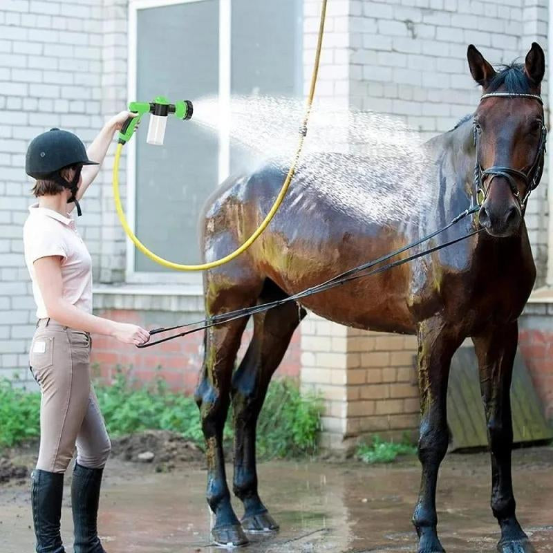 Horse Shower Sprayer, Adjustable High-Pressure Sprayer Nozzle, Garden Wash Animal Horse Shower Car Cleaning Tool
