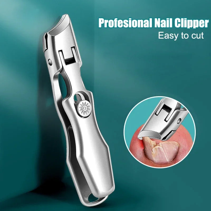 Anti-Splash Nail Clippers Curved Large Opening Thick Toenail Clippers Diagonal Pliers Nail Scissors Household Manicure Tools