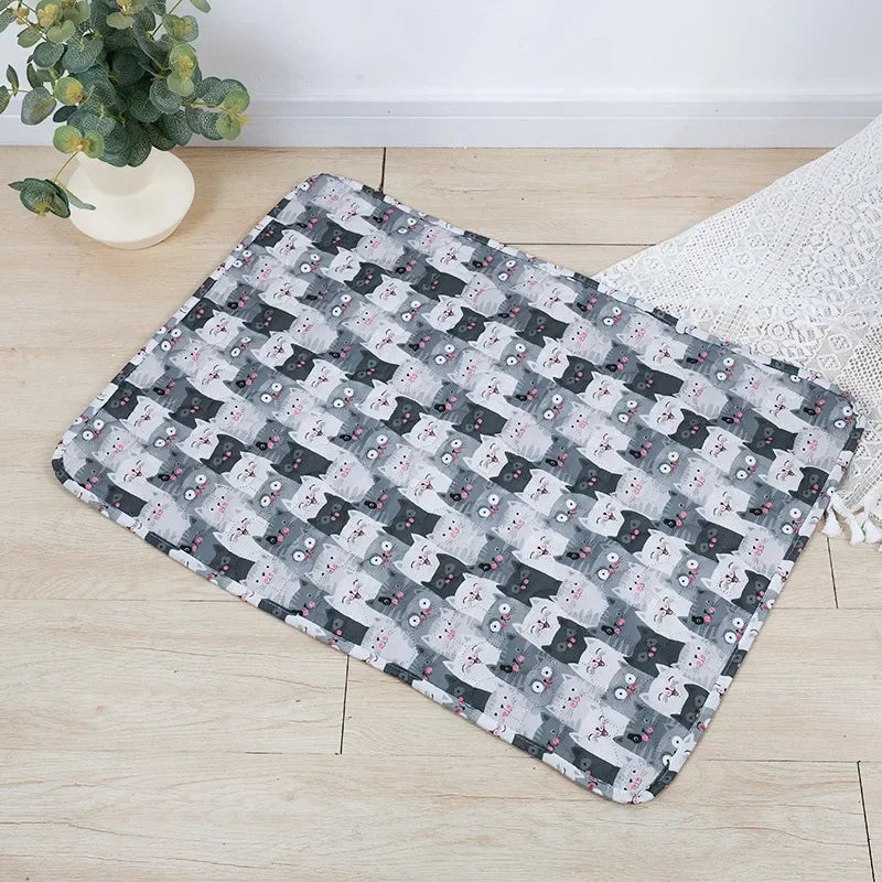 Pet Pee Pad Washable Pet Diaper Mat Reusable Mats for Dogs Dog Bed Urine Washable Dog Training Pad Four Seasons Pet Mat Cover