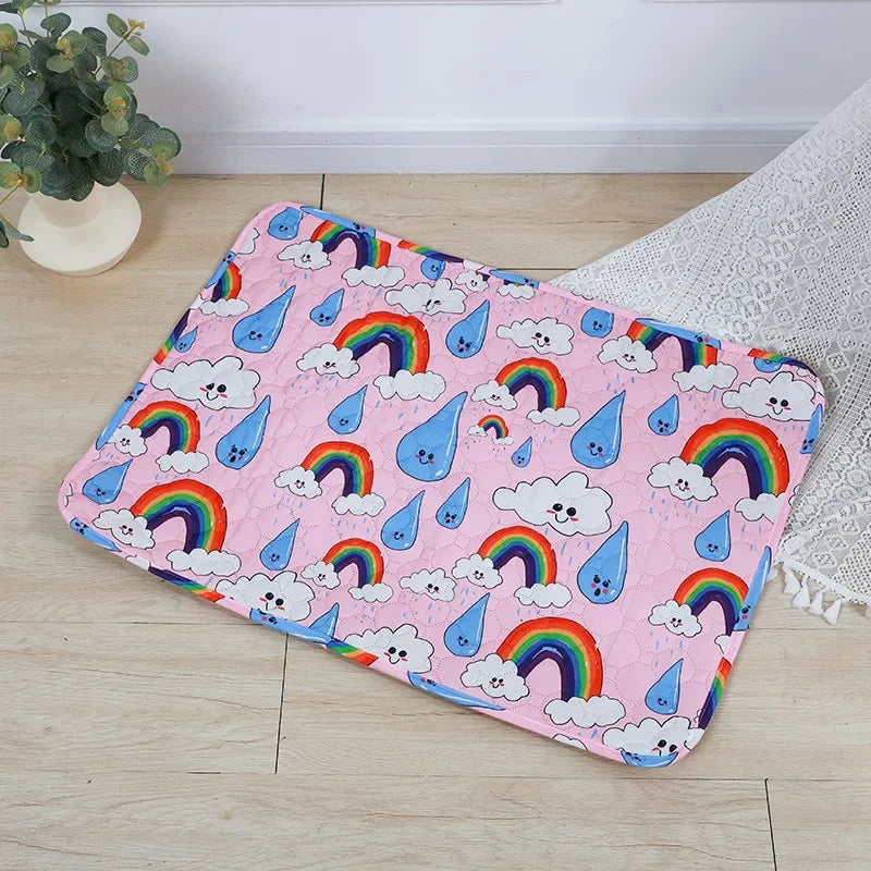 Pet Pee Pad Washable Pet Diaper Mat Reusable Mats for Dogs Dog Bed Urine Washable Dog Training Pad Four Seasons Pet Mat Cover